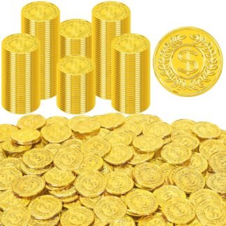 120 PCS Gold Coins 14 in Plastic Gold Coins 008 in Thick Fake Coins Pirate Coins Tokens Play Coins for Kids Pirate Treasure Classroom Reward Adventure Theme Party Supplies - lunas-mystic-emporium.com 120 PCS Gold Coins, 1.4 in Plastic Gold Coins, 0.08 in Thick Fake Coins Pirate Coins Tokens Play Coins for Kids, Pirate Treasure Classroom Reward Adventure Theme Party Supplies...