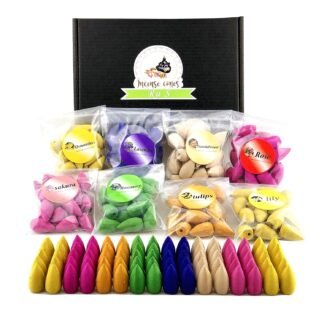 152 Pcs Backflow Incense Cones 8 Mixed Natural Scents Sandalwood Rose Lily Tulips Rosemary Lavender Sakura OsmanthusIncense Cones - lunas-mystic-emporium.com 152 Pcs Backflow Incense Cones 8 Mixed Natural Scents Sandalwood Rose Lily Tulips Rosemary Lavender Sakura Osmanthus(Incense Cones)