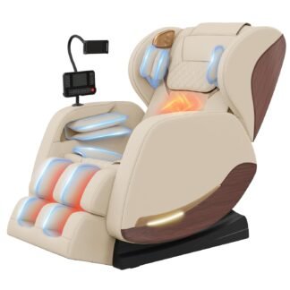2025 Massage Chair, Massage Chairs Full Body and Recliner with 10 Fixed Points, Zero Gravity, Wood Grain Leather, Foot Massage, Airbags, Lumbar Heating, Bluetooth and Control...