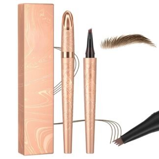 2025 New Microblading Eyebrow Pen, Waterproof Eyebrow Pencil, Eye Brow Pen with 4 Tip, Premium Natural Magic Eyebrow Makeup Fine Stroke Contouring Pencil Long-Lasting Stay on...