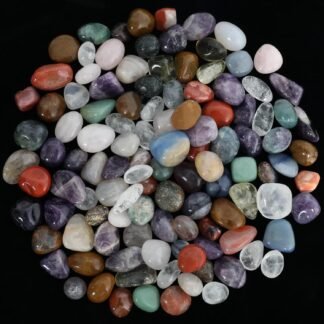 3.5lb Mixed Tumbled Stones Crystals Bulk, 1″- 1.3″ Size Natural Assorted Polished Crystals for Decoration, Crystal Healing, Jewelry Making, Tumbling, Cabbing, Wire Wrapping,...
