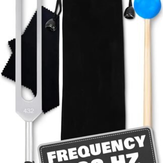 432 Hz Tuning Fork Set â€“ 7.2" Deformation Resistant Chakra Tuning Forks made of Stainless Steel with Reflex Hammer, Cleaning Cloth, and Bag - Sound Diapason for Meditation &...