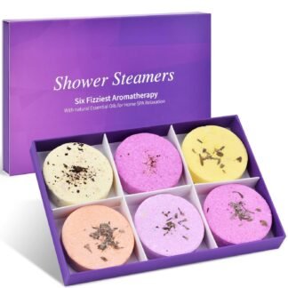 6pcs Shower Steamers Aromatherapy Set: Relaxation Stress Relief Long Lasting Scent Bath Spa with Essential Oils Christmas Valentine's Day Birthday Gifts for Women Teens Mom Wife...