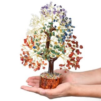 7 Chakra Healing Crystal Tree of Life, Handmade Feng Shui Crystal Tree for Good Luck, Positive Energy, Wealth, Reiki Healing, Gifts for Women and Mom Birthday, House Warming Gift