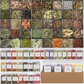 70pack Witchcraft Supplies Herbs Kit, Dried Flowers for Witch Beginner, Bulk Herb Gift Set for Wicca, Pagan, Wiccan Rituals, Magic Spell, Altar Supplies Healing Natural Herbal...
