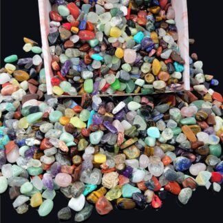 800Pcs+ (3lb) Gemstones and Crystals Set,30Kinds+ Bulk Rocks and Minerals Science Kit,Rocks Collections for Kids,Tumbled Chips Crystals,Crushed Stones