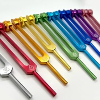 9pc Secret Solfeggio Tuning Fork Set - Designed Specifically for Use with Boot Attachments - Cranial Stimulation, Bone-tuning, Meridian Lines - Sound Healing and Biofield...
