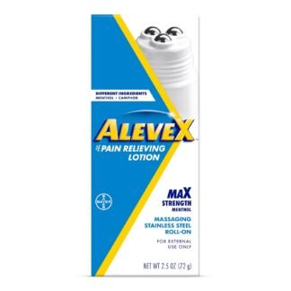 AleveX Topical Pain Relief Lotion with Rollerball Applicator - Long Lasting Arthritis and Muscle Pain Relief, 2.5 oz