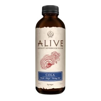 ALIVE Mushroom Elixir - Cola Flavor - 16 fl oz Bottle - Sparkling Adaptogen Drink for Mental Clarity, Focus, and Balanced Mood