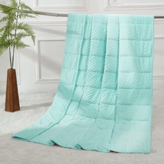 Alomidds Weighted Blanket (60"x80",15lbs Queen Size - Teal), Weighted Blankets for Adults, Cooling Breathable Soft and Comfort Minky, Heavy Blanket Microfiber Material with...