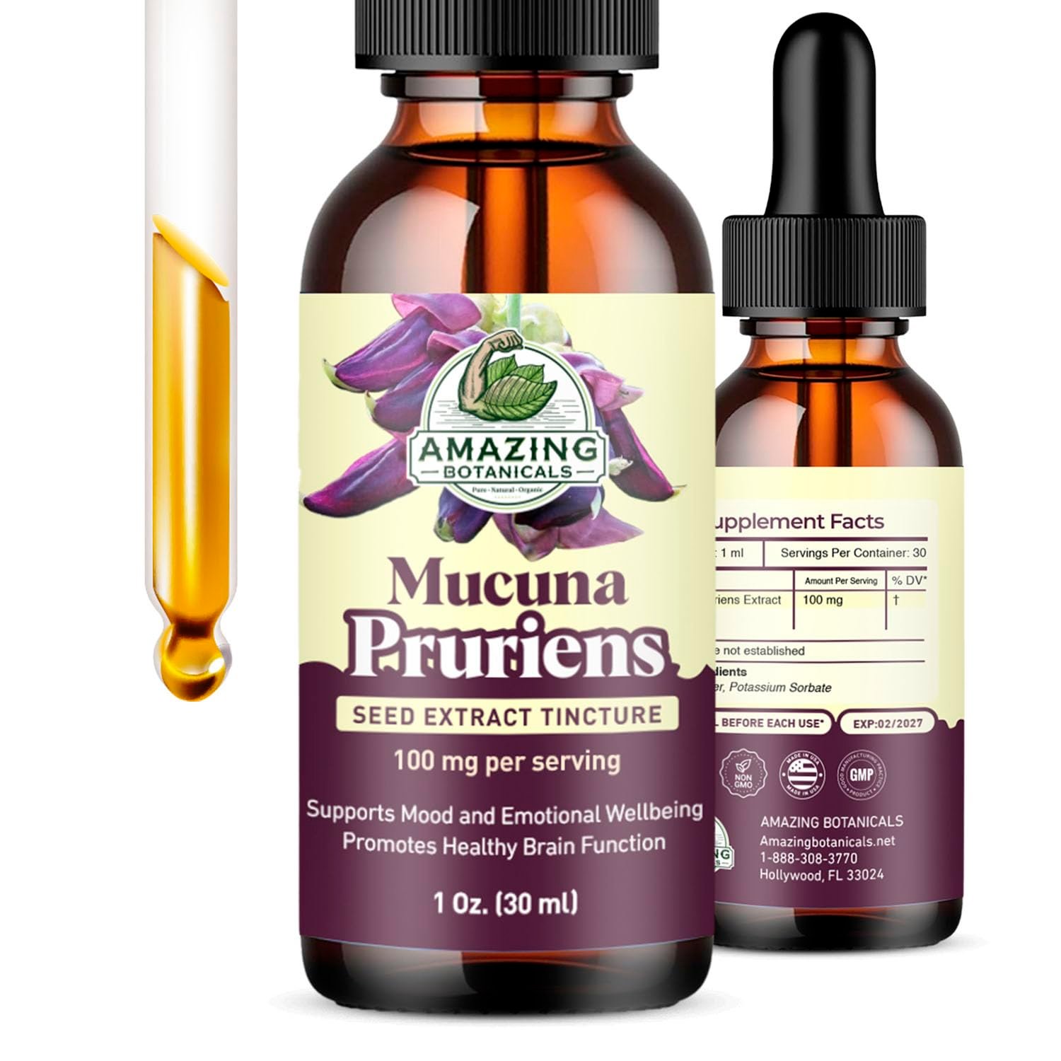 Amazing Botanicals Organic Mucuna Alcohol-Free Liquid Extract Mucuna Pruriens Tincture Alcohol Free Herbal Supplement No Glycerin Non-GMO 30ml1oz - lunas-mystic-emporium.com Amazing Botanicals Organic Mucuna Alcohol-Free Liquid Extract – Mucuna Pruriens Tincture – Alcohol Free Herbal Supplement – No Glycerin, Non-GMO – 30ml/1oz