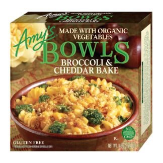 Amy's Frozen Meals, Broccoli and Cheddar Cheese Bake, Made With Organic Rice Pasta and Veggies, Gluten Free Microwave Meals, 9.5 Oz