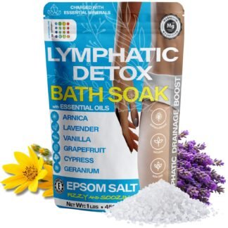 Arnica Montana Bath Salts, Espom Salt Bath Soak for Lymphatic Drainage & Body Detox, Epsom Salts for Soaking with Essential Oils, Bath Salts for Pain Relief, Swelling & Post...