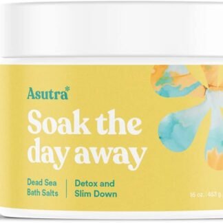 ASUTRA Dead Sea Bath Salts (Detox & Slim Down), 16 oz - Soak in Rich & Vital Healing Minerals - Purify & Energize with Eucalyptus, Sweet Orange, & Lemon Essential Oils