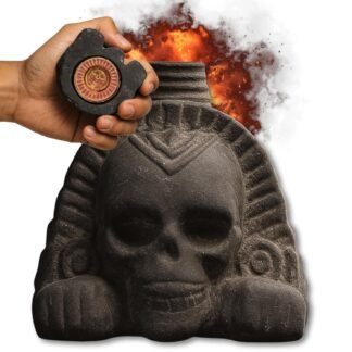 Aztec Death Whistle Loudest, Handmade Ceramic Scream Death Whistle, Unique Gift for Collectors Ritual Sound Tool Ancient Artifact (Black)
