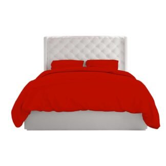 BedDecor Twin 600TC Wonderful 100% Egyptian Cotton 3PCs Duvet Set,Blood Red