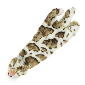 Best Pet Supplies Squeaky Dog Toys with Soft Durable Fabric for Small, Medium and Large Pets Interactive Toy for Indoor Play, Supports Active Biting and Play - Snow Leopard, Medium