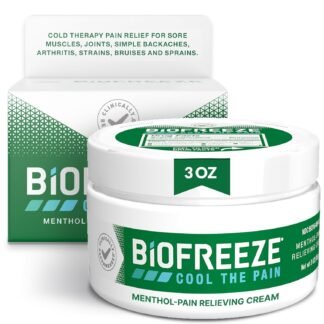 Biofreeze Pain Relief Cream for Knee, Neck, Hip, Joint, Shoulder, & Simple Backache, Arthritis Pain Reliever, Sore Muscle Relief, Cooling Menthol Pain Cream, 3 Oz