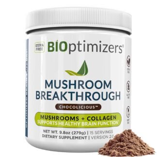 BIOptimizers Mushroom Coffee Alternative Chocolate Drink Lions Mane Chaga Reishi + Collagen Peptides for Focus Energy Gut Health Adaptogenic Mushrooms MCT Powder - lunas-mystic-emporium.com BIOptimizers Mushroom Coffee Alternative – Chocolate Drink – Lion’s Mane, Chaga, Reishi + Collagen Peptides for Focus, Energy & Gut Health – Adaptogenic Mushrooms & MCT Powder –...