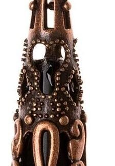 Bivei Retro Antique Brass Chakra Necklace 12 Facted Prism Prism Gemstone Quartz Crystal Stone Healing Pendant