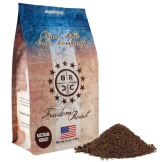 Black Rifle Coffee Company Freedom Roast, 12oz Bag, Ground Coffee Medium Roast - Roasted Blend Made from Arabica Beans - Colombian & Brazilian Beans - Veteran Founded & American...