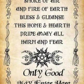 Blessing Only Good May Enter Here Wiccan Blessing Wicca Prayer Protection Aluminum Weatherproof Metal Sign Custom Personalized Tin Sign Wall Decor Housewarming Gift 8X12 Inch