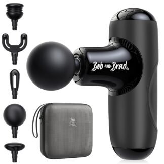 BOB AND BRAD Q2 Mini Massage Gun, Pocket-Sized Deep Tissue Massager Gun, Portable Percussion Muscle Massager Gun, Ultra Small & Quiet Muscle Massage Gun with Carry Case, Home...