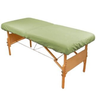 Body Linen Flannel Fitted Massage Sheet, Sage,Small Single,W67949