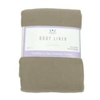 Body Linen's Gentility™ Polar Fleece Massage Table Blanket, Warm, Cozy and Plush Spa Blankets. Create that Perfect Atmosphere. 54 x 80 inches, 100% Polyester -Sage
