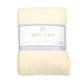 Body Linen's Gentilityâ„¢ Polar Fleece Massage Table Blanket, Warm, Cozy and Plush Spa Blankets. Create that Perfect Atmosphere. 54 x 80 inches, 100% Polyester - Natural