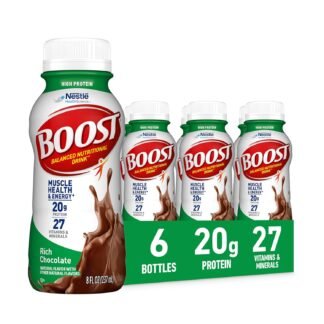 BOOST High Protein Ready to Drink Balanced Nutritional Drink, Rich Chocolate, 8 FL OZ (Pack of 6)