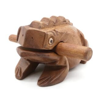 BSIRI 5" Wooden Frog Rasp - Musical instruments of Africa Frog Rasp Super Guiro Percussion Frog Wood Block Instrument of Frog Noise Maker Cool Music Gifts Ideas Fun Instruments...