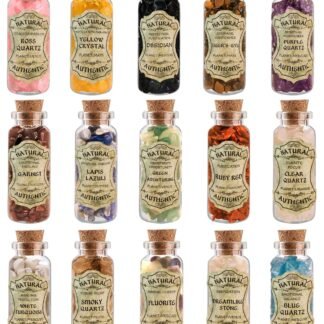 Bulk Crystals and Healing Stones 30 Bottles Mini Gemstone Set for Witchcraft Supplies Wiccan Rituals Spell Jars Witch Healing Crystals for Beginners Set - lunas-mystic-emporium.com Bulk Crystals and Healing Stones 30 Bottles, Mini Gemstone Set for Witchcraft Supplies, Wiccan Rituals, Spell Jars, Witch Healing Crystals for Beginners Set