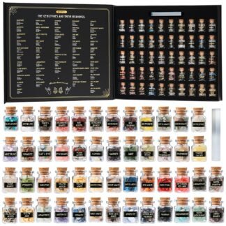 Bulk Crystals and Healing Stones 50 PCS - Real Mini Crystals for Spell Jars - Crystals for Witchcraft - Crystal Sets for Witchcraft Supplies - Real Crystal Witch Healing...