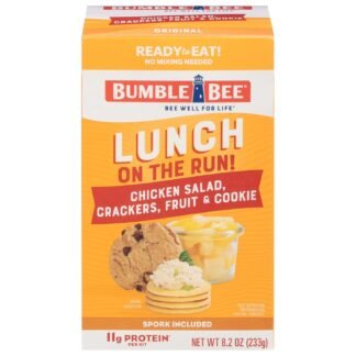 Bumble Bee Lunch On The Run Chicken Salad with Crackers Kit, 8.2 oz - Ready to Eat, Includes Crackers, Cookie & Mixed Fruit - Shelf Stable & Convenient Source of Protein
