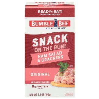 Bumble Bee Snack On The Run Ham Salad with Crackers Kit, 3.5 oz - Ready to Eat, Spoon Included - Shelf Stable & Convenient Protein Snack
