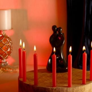 by Parkash Candles Green Chime Candles | Stick | Ritual Spell Candle | Spell Set of 20 | Unscented (Green)