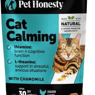 Calming Chews for Cats - Cat Anxiety Relief + Helps Reduce Stress - Behavioral Support & Promotes Relaxation for Travel, Boarding, Vet Visits, Separation Anxiety - Chicken...