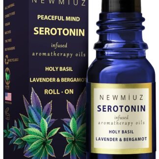 Calming Roll On Essential Oil Blend Anti Stress Roller Lavender Bergamot Holy Basil Destress Relief Gifts for Women Perfect Stocking Stuffers NEW MIUZ