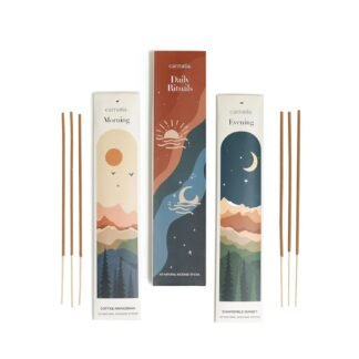 Carnatia Daily Rituals Incense Sticks Set – Coffee & Chamomile Scents for Morning Energy & Evening Relaxation | 100% Natural, Handcrafted Incense for Daily Wellness & Mindful...