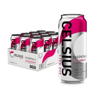 CELSIUS ESSENTIALSâ„¢ Sparkling Dragonberry, Sugar Free Performance Energy Drink, 16 Fl Oz (Pack of 12)