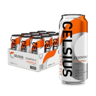 CELSIUS ESSENTIALSâ„¢ Sparkling Orangesicle, Sugar Free Performance Energy Drink, 16 Fl Oz (Pack of 12)