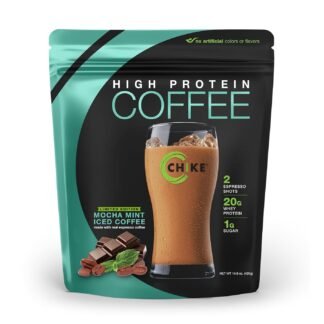 Chike Mocha Mint High Protein Iced Coffee, 20 G Protein, 2 Shots Espresso, 1 G Sugar, Keto Friendly and Gluten Free, 14 Servings (14.8 Ounce)