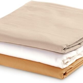 Cotton Poly Flat Massage Table Sheets by NRG - White Massage Sheets & Spa Table Linens - Durable, 175 Thread Count - Double Brushed for Added Softness & Comfort - 63"W x 100”L...