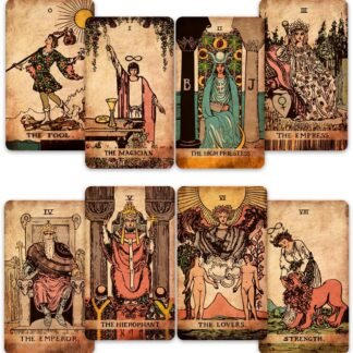 CRAFTERIAN Classic Tarot Set - 78 Gold-Edged Classic Cards with Guidebook - Perfect for Beginners - Sleek Light Deck & Comprehensive Manual - Authentic Tarot Experience.