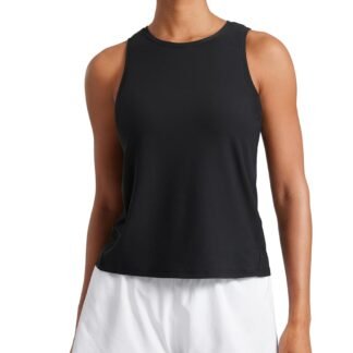 CRZ YOGA Cloudweight Crew Neck Workout Tanks Lightweight Athletic Gym Tops for Women Soft Basic Running Sleeveless Shirts