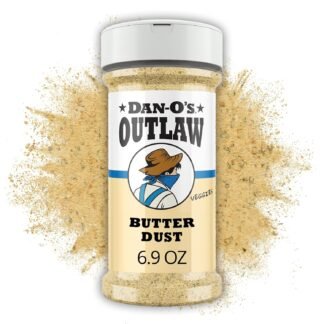 Dan-O's Outlaws Butter Dust Seasoning, 6.9 oz Bottle, Buttery All Purpose Seasoning for Chicken, Veggies, Popcorn and More, Sugar Free, Zero Calorie, This Spice Blend Adds Rich...