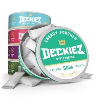Deckiez Energy Pouches, 5 Cans (100 Servings), Sugar Free Caffeine Supplement, Coffee Pouches & Energy Drink Alternative, 50mg Caffeine Pouches, 5 Pack Variety Flavors