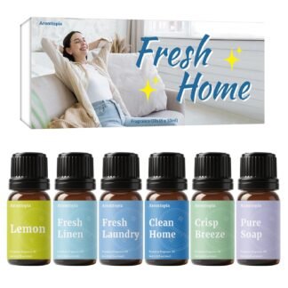 Diffuser Fragrance Oils, Aromtopia Essential Oils for Diffusers for Home, 6x10ml Fresh Home Set, Clean Scents for Candle Soap Making, Dryer Ball, Fresh Linen, Fresh Laundry,...