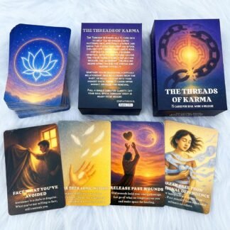 DPEHAKMK Karmic Healing Oracle Cards for Beginners, 75 Shadow Work and Soul Growth Oracle Deck for Releasing Past Wounds, Emotional Healing, Spiritual Awakening and Inner...